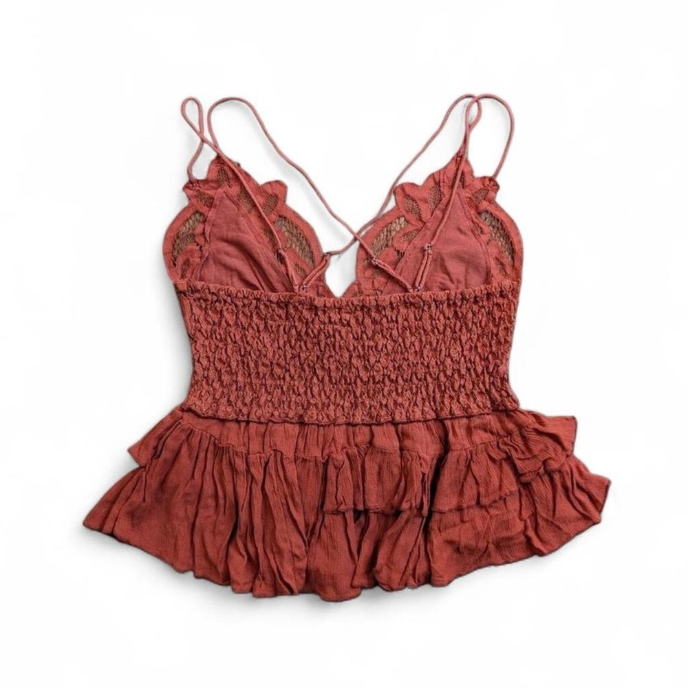 Free People One Adella Cami Top Size M Burt Orange - Picture 2 of 3